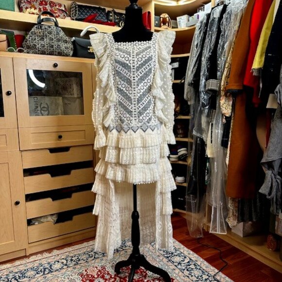 Zimmermann Dresses & Skirts - Zimmermann Size 1 Square Neckline Off White Short/Long Dress